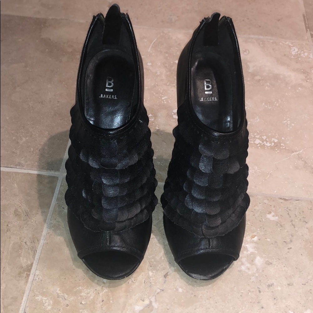Peep toe booties